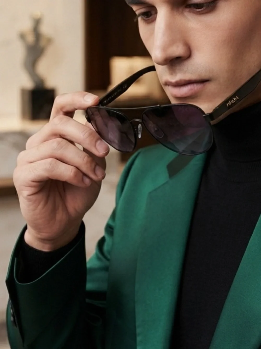 Prada Italy Aviator Sunglasses